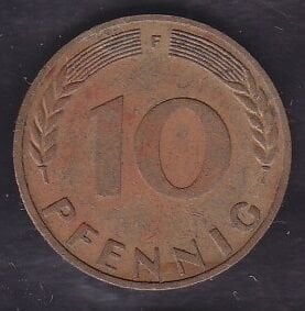 Almanya 10 Pfennig 1971 F