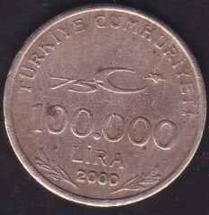 2000 Yılı 100000 Lira