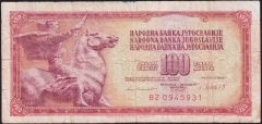 Yugoslavya 100 Dinar 1981 Çok Temiz