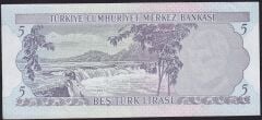 6.Emisyon 2.Tertip 5 Lira J33 469173 Çok Temiz+