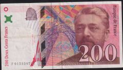 Fransa 200 Frank 1996 Çok Temiz+