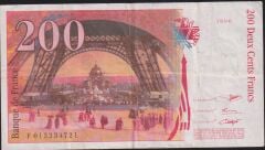 Fransa 200 Frank 1996 Çok Temiz+