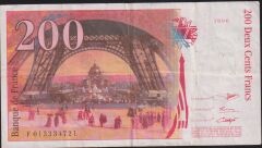 Fransa 200 Frank 1996 Çok Temiz+