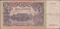Avusturya 10 Şiling 1950 Çok Temiz