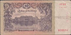 Avusturya 10 Şiling 1950 Çok Temiz