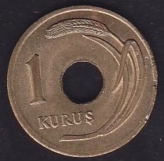 1949 Yılı 1 Kuruş Çilaltı Çil