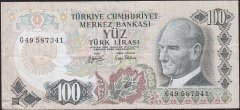 6.Emisyon 2.Tertip 100 Lira G49 587341 Çok Temiz