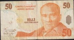 8.Emisyon 50 YTL B63 518123 Temiz