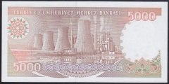 7.EMİSYON 4.TERTİP 5000 LİRA G44 717040 ÇİL
