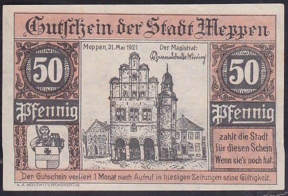 ALMANYA 50 PFENNİNG 1921 ÇİL