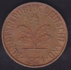 Almanya 10 Pfennig 1971 G