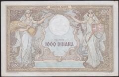 Yugoslavya 1000 Dinar 1931 Ççt Çilaltı Pick 29