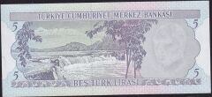6.Emisyon 2.Tertip 5 Lira J23 011677 Ççt Çilaltı