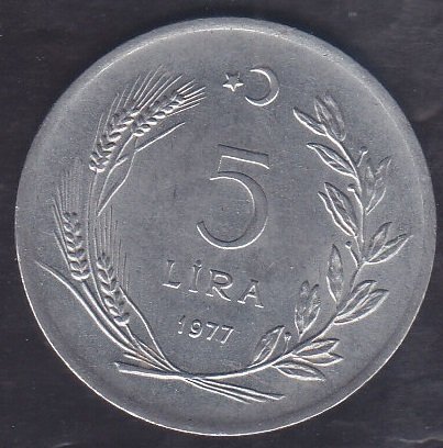 1977 Yılı 5 Lira