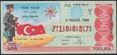 1986 9 Nisan Yarım Bilet - Y Serisi