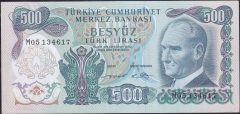 6.Emisyon 2.Tertip 500 Lira M05 134617 Ççt Çilaltı