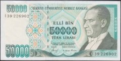 7.EMİSYON 1.TERTİP 50000 LİRA I39 226902 ÇÇT +