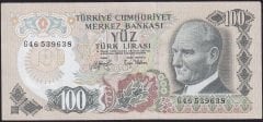 6.Emisyon 2.Tertip 100 Lira G46 539638 Çok Temiz+