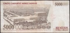 7.Emisyon 5 000 000 Lira H40 477620 Çok Temiz