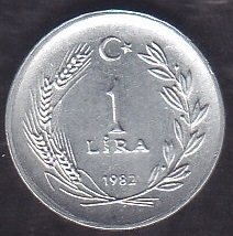 1982 YILI 1 LİRA ÇİLALTI