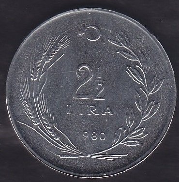 1980 YILI 2.5 LİRA ÇİLALTI ÇİL