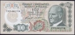 6.EMİSYON 1.TERTİP 100 LİRA E65 441754 ÇİLALTI ÇİL