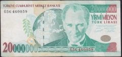 7.EMİSYON 20 000 000 LİRA G56 460059 ÇOK TEMİZ