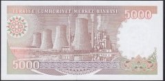 7.EMİSYON 4.TERTİP 5000 LİRA G42 616921 ÇİL