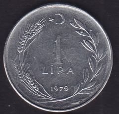 1979 Yılı 1 Lira Ters