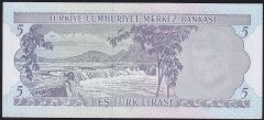 6.Emisyon 2.Tertip 5 Lira J19 018542 Çilaltı Çil