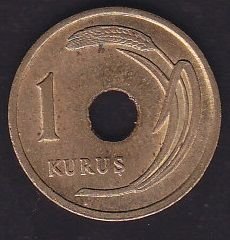 1951 Yılı 1 Kuruş Çilaltı Çil