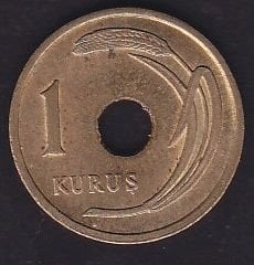 1951 Yılı 1 Kuruş Çilaltı Çil