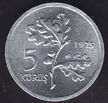 1975 Yılı 5 Kuruş FAO Çil