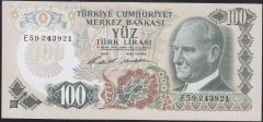 6.EMİSYON 1.TERTİP 100 LİRA E59 243921 ÇİL