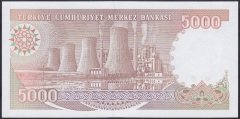 7.EMİSYON 4.TERTİP 5000 LİRA G40 574850 ÇİL