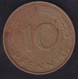 Almanya 10 Pfennig 1975 J