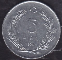 1976 Yılı 5 Lira