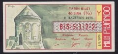 1978 9 HAZİRAN YARIM BİLET