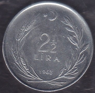 1963 YILI 2.5 LİRA ÇÇT