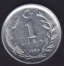 1984 YILI 1 LİRA ÇİL