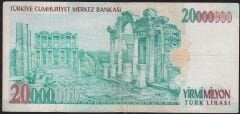 7.Emisyon 20.000.000 Lira B53 539223 Çok Temiz+