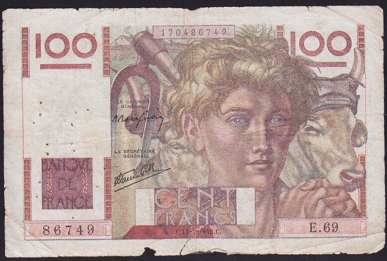 Fransa 100 Frank 1946 Haliyle