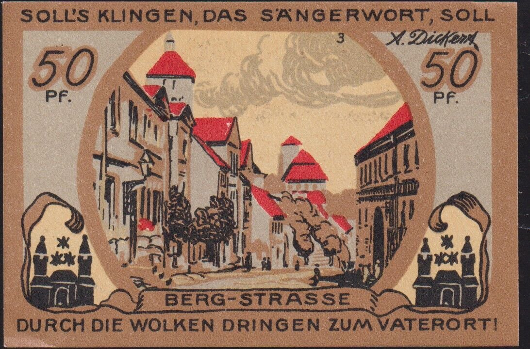 Almanya 50 Pfennig Notgeld 1921 Çil