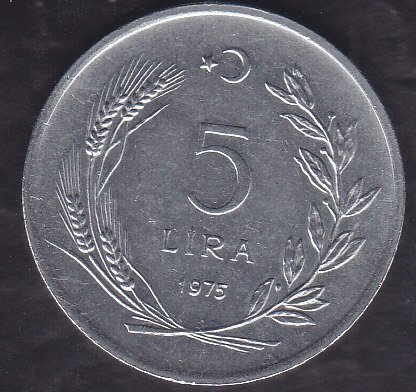 1975 Yılı 5 Lira