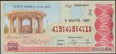 1987 9 Mayıs Yarım Bilet - Z Serisi