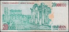 7.Emisyon 20 000 000 Lira C87 150258 Çok Temiz