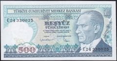 7.Emisyon 2.Tertip 500 Lira E24 330025 Çilaltı Çil