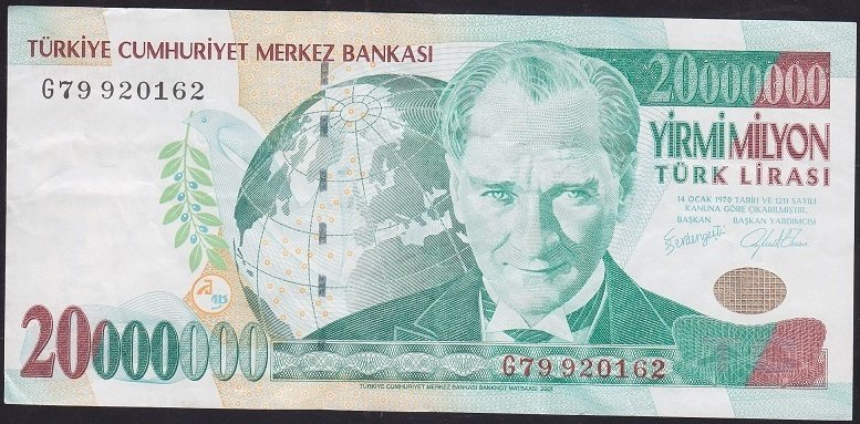 7.EMİSYON 20 000 000 LİRA G79 920162 ÇÇT