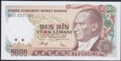 7.EMİSYON 4.TERTİP 5000 LİRA G02 357760 ÇİLALTI ÇİL