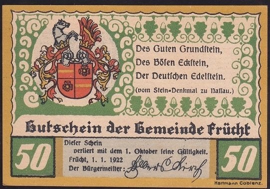 ALMANYA 50 PFENNİNG 1922 ÇİL